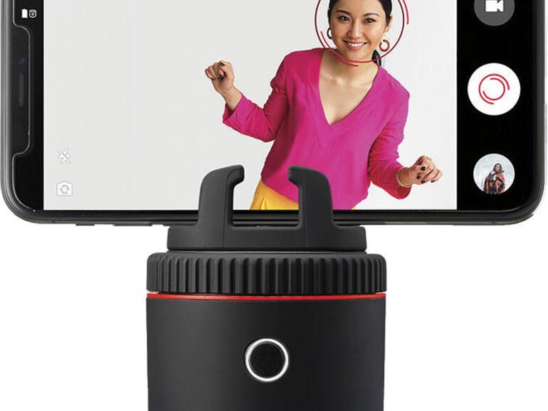 Mit dem Pivo-Sockel nimmt das iPhone das Gesicht seines Besitzers ins Visier, um ihm zu folgen.