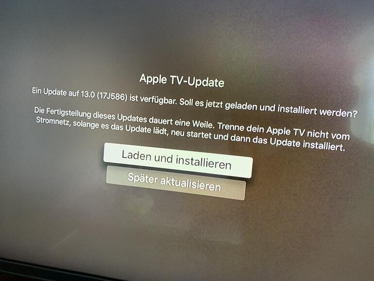 tvOS 13 kann geladen werden