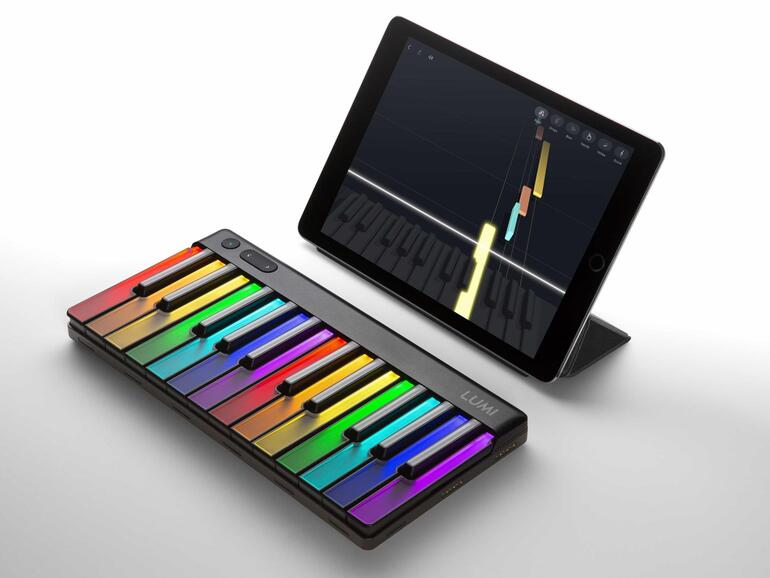 Das Lumi-Keyboard hilft beim Erlernen des Klavierspielens mithilfe von Farbmustern.
