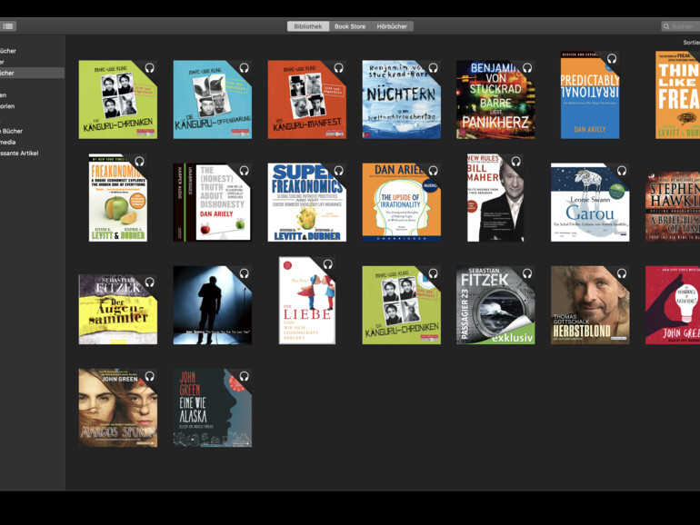 Die „Bücher“-App rundet das Medien-Angebot auf dem Mac ab. Schade, dass man eigene Hörbücher nach wie vor nur in iTunes, beziehungsweise jetzt „Music“ importieren kann.