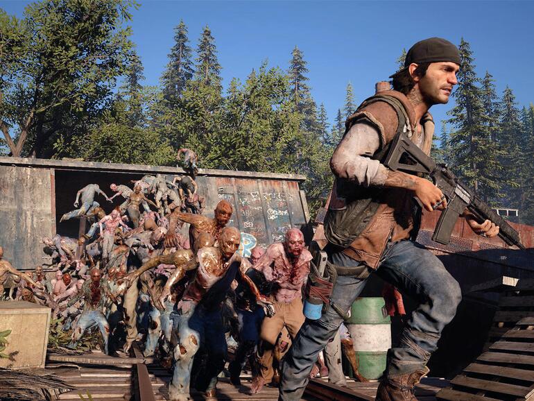 Horden von Untoten: Mehrere Hundert sogenannte Freaker tummeln sich in Days Gone gleichzeitig auf dem Bildschirm von Days Gone.