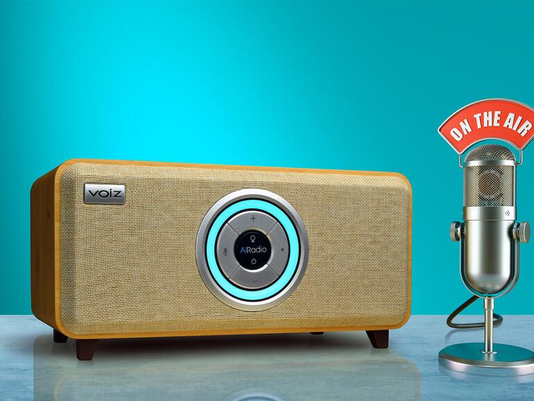 Voiz packt Musikstreaming in ein klassisches Radiodesign, spielt aber auch Audio per Bluetooth ab.