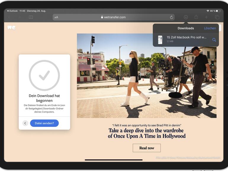 Es ist etwas traurig, dass man erst im Jahr 2019 mit einem iPad Dinge aus dem Netz herunterladen kann.
