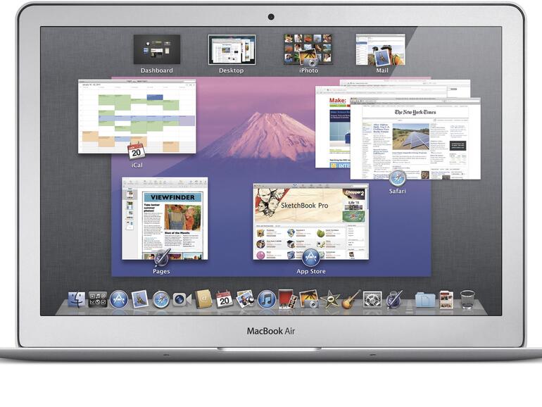 Mit OS X 10.7 Lion fusionierte Apple Exposé, Dashboard und Spaces im Fenstermanager Mission Control.