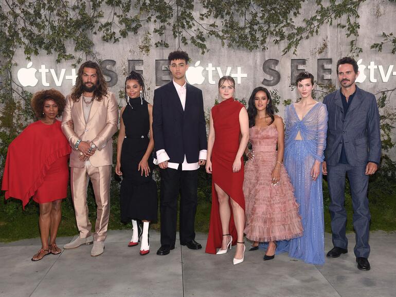 Die Hauptdarsteller der Apple-Serie „See“ bei ihrer Premiere