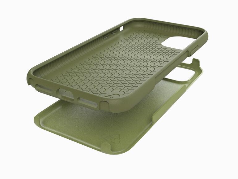 Die zwei voneinander trennbaren Teile des Sporty Case sind nicht verklebt und damit wiederverwertbar.