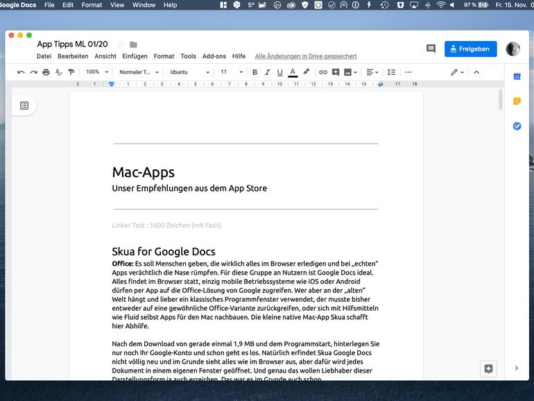 Skua for Google Docs