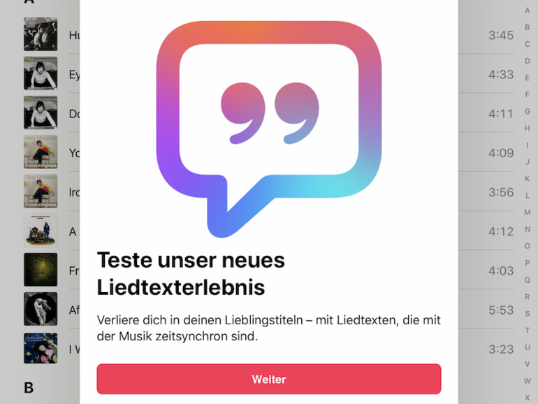 So freundlich macht iOS 13 auf die neue Funktion aufmerksam