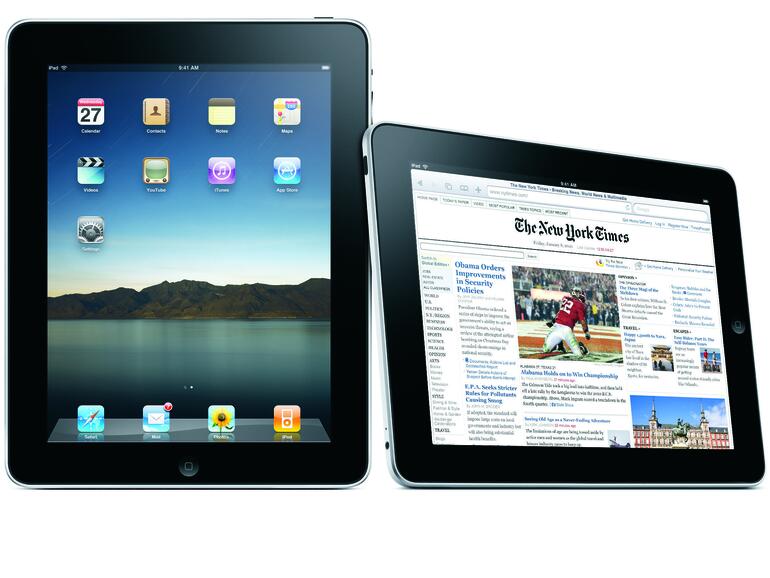 Die Website der New York Times tauchte mehrfach in Apples Promo-Material zum iPad 1 auf.