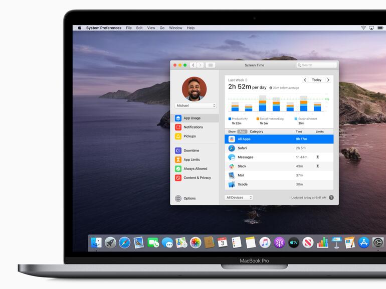 Apple bietet mit Bildschirmzeit auch die Option, die App-Nutzung innerhalb der Familie einzuschränken.