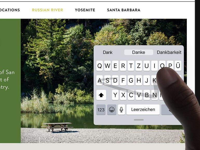 Mit iPadOS 13 führte Apple eine kleine schwebende Tastatur ein