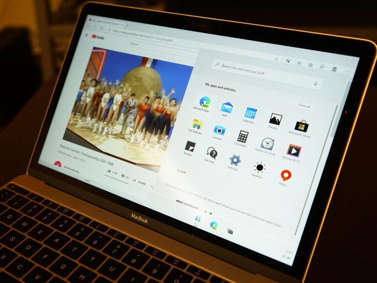 Windows 10X mit Splitview auf einen MacBook