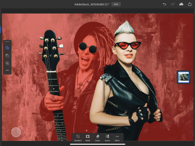Photoshop CC 2020 hat auch auf dem iPad die neue objektorientierte Auswahl