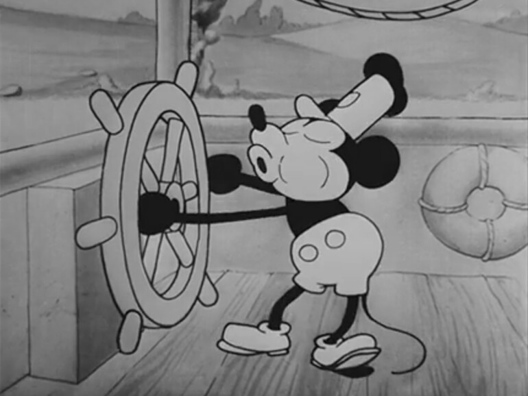 Auch der erste veröffentlichte Micky-Maus-Cartoon „Steamboat Willie“ ist bei Disney+ verfügbar