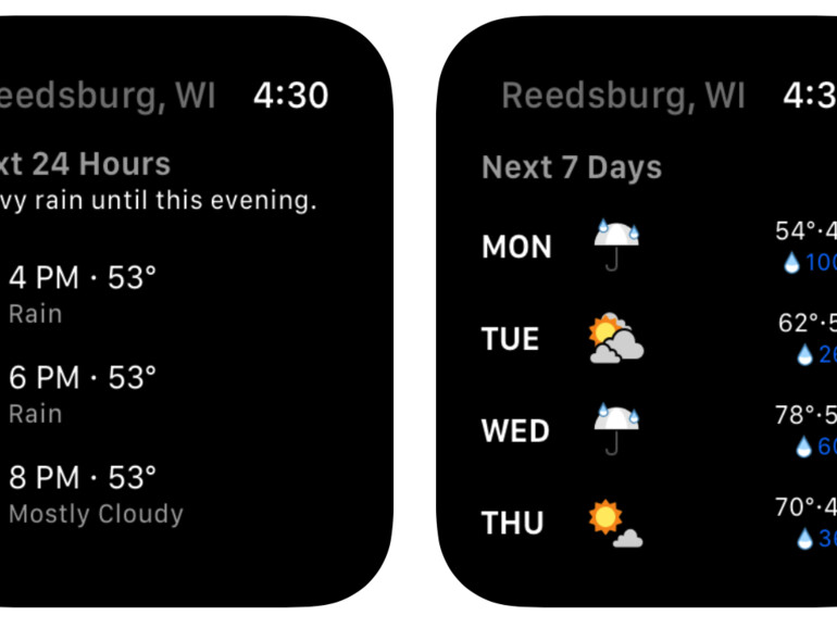 Dark Sky gibt es für iPhone, iPad und auch für die Apple Watch.