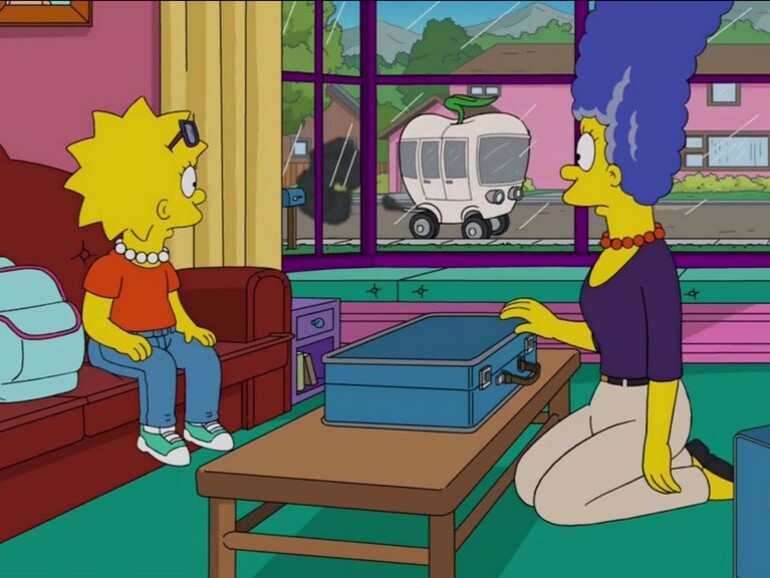 In Staffel 27 der Simpsons ist das Apple Car Realität