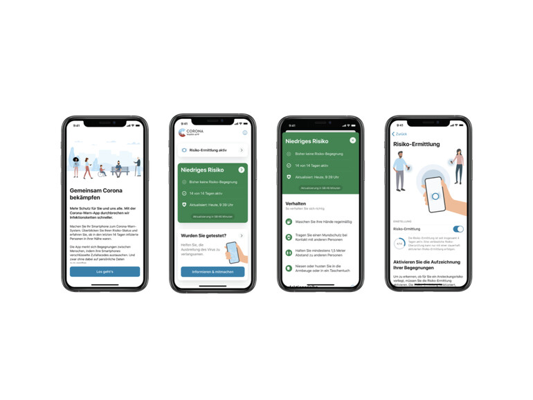 Die Corona-Warn-App ermittelt einen Risikowert und zeigt diesen dem Nutzer an