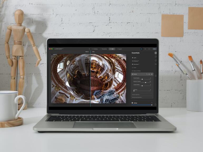 Bis ins letzte Detail – per Schieberegler gelangt man in Luminar AI schnell zum gewünschten Ergebnis.