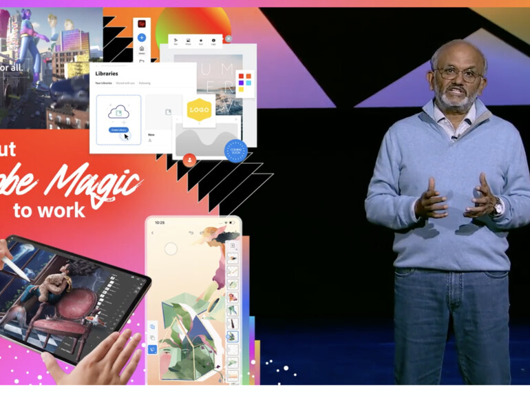 Adobe CEO Narayen betonte die Rolle der Kreativität als Motor für digitales Business.