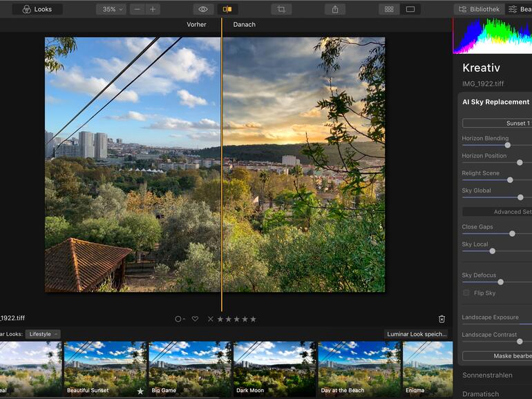 Den Himmel deiner Aufnahme tauschst du mir Luminar 4 im Nu!