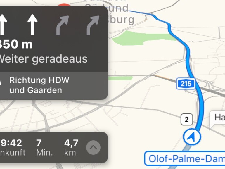 Apple liefert von Haus aus ein zuverlässiges Navigationssystem – wenn man das Ziel erst einmal gefunden hat.