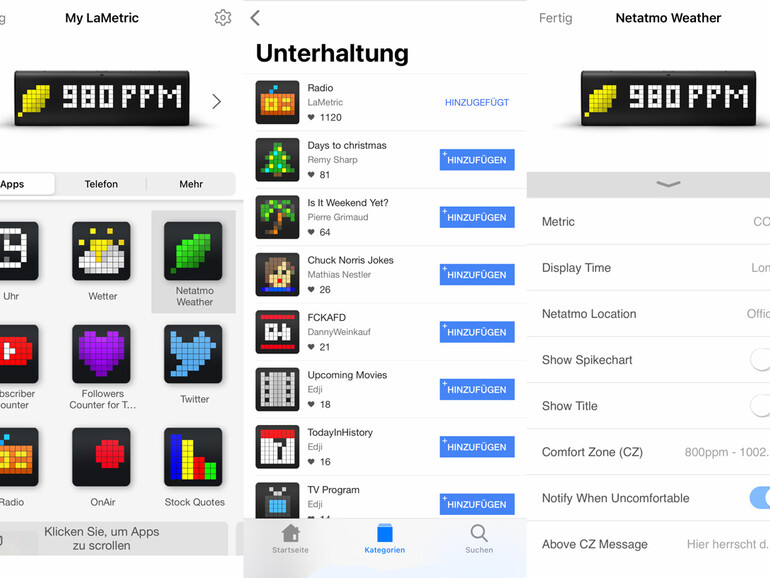 Für das smarte Display Time gibt es jede Menge Integrationen.