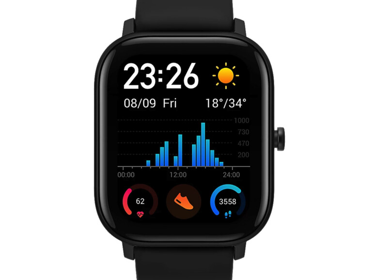 Die gern als &quot;Apple Watch-Klon&quot; bezeichnete Amazfit GTS-Smartwatch.