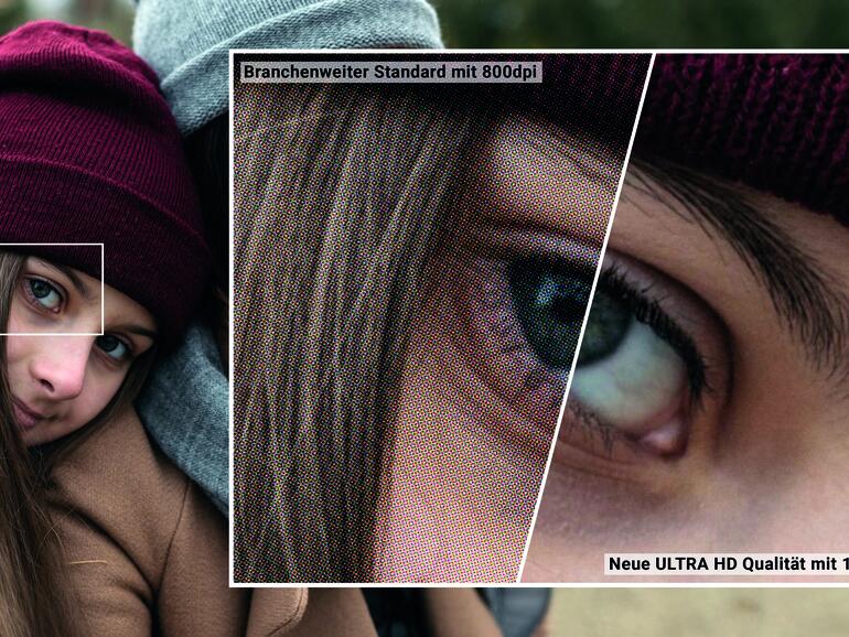 Extrem hohe Auflösung: Qualität, die sich auszahlt – ohne Aufpreis! Wer bei fotobuch.de bestellt, darf sich auf eine extrem detailgetreue Abbildung seiner Fotos freuen. Grund dafür ist der ULTRA HD-Druck, der alle Bücher und Kalender...