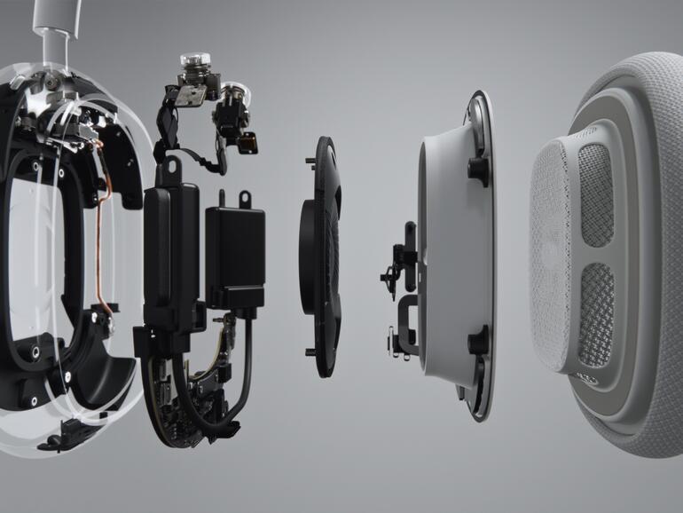 Jede Menge Technik: In jeder Ohrmuschel steckt ein eigener H1-Chip.