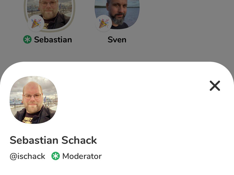 Private Räume sind ohne Weiteres möglich. Sebastian und Sven haben via Clubhouse über die Gestaltung des Titelblattes der kommenden Printausgabe von Mac Life diskutiert.