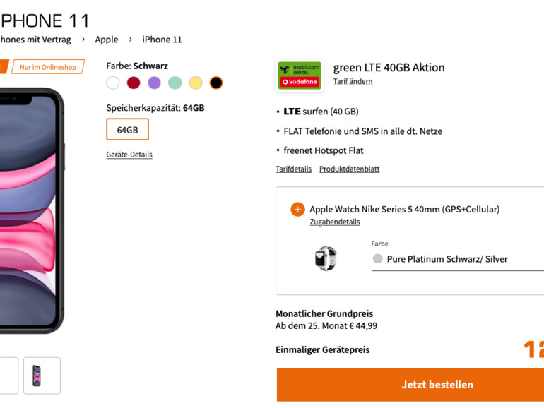 Eine günstige Kombination: Der Effektivpreis ist bei diesem Angebot der Hit.