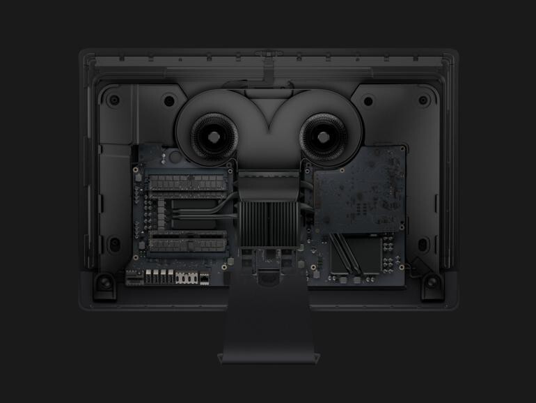 iMac Pro mit geöffnetem Gehäuse