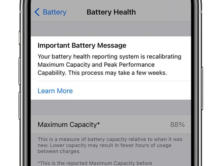 Akku-Rekalibrierung unter iOS 14.5