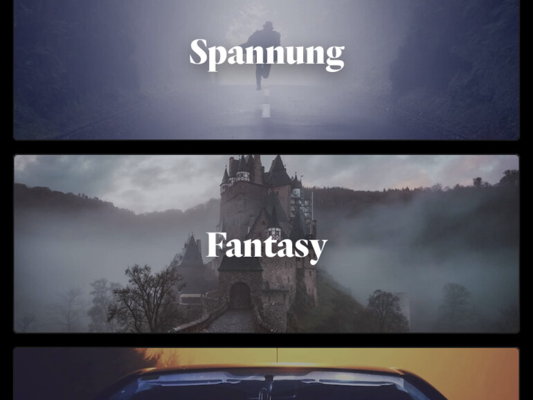 In der App kannst du nach Kategorien stöbern...