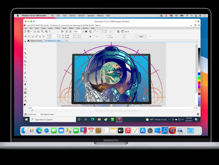 Windows 10 for ARM Insider Preview unter Parallels auf M1-Mac