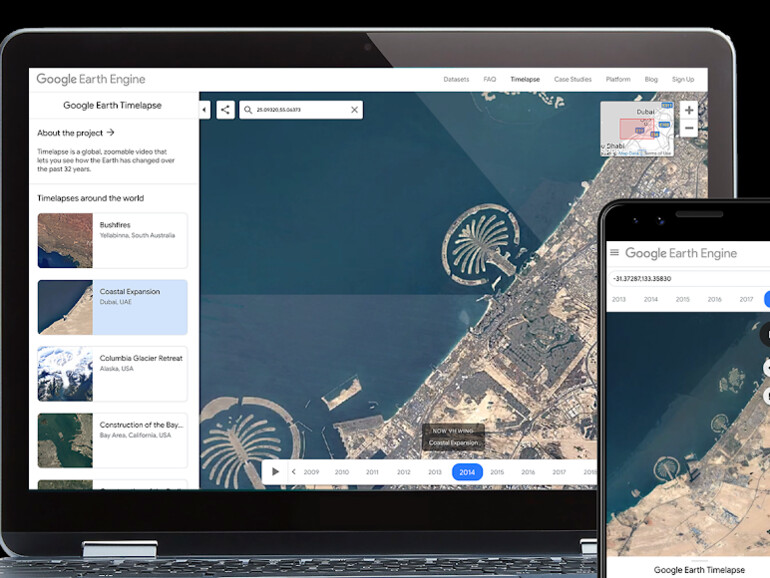 Google Earth auf mobilen und stationären Geräten