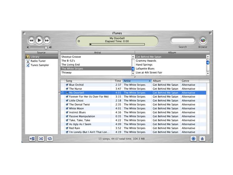 iTunes 1.0 Musikmediathek (2001)