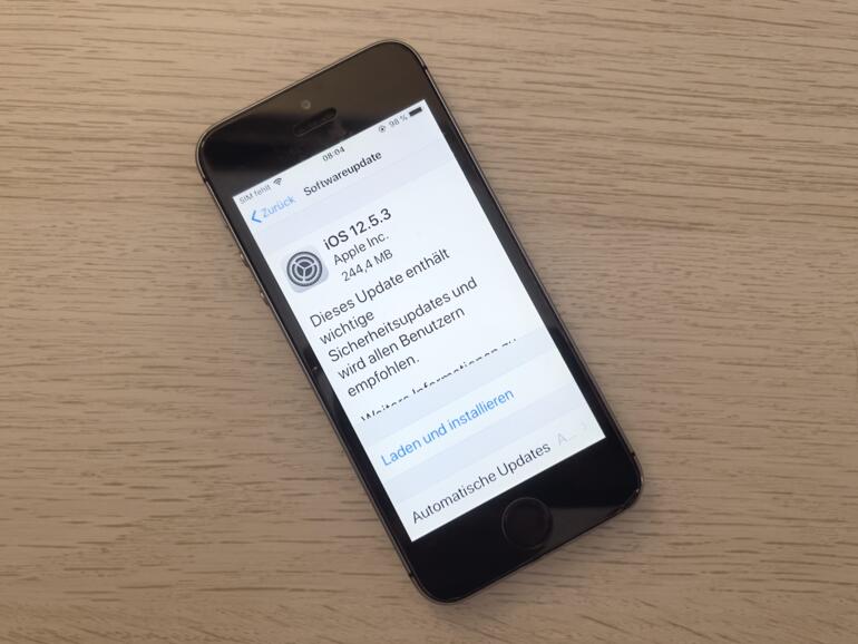 iOS 12.5.3 auf einem iPhone 5S