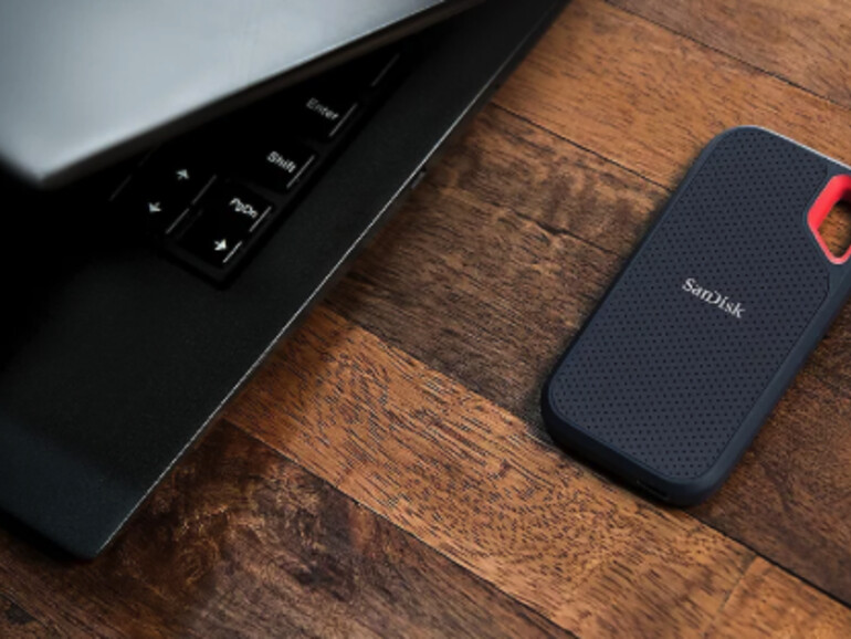 24 Euro Rabatt gibt es auf die robuste Sandisk SSD.