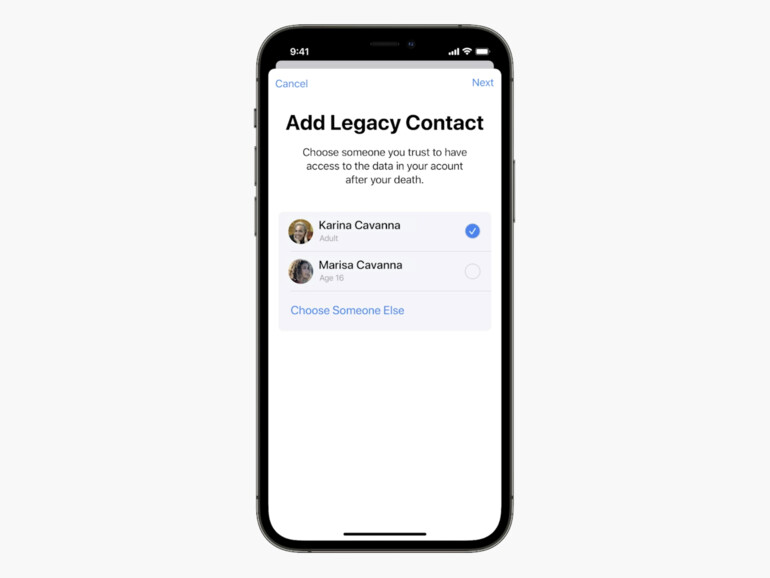 iOS 15: Digitaler Nachlass