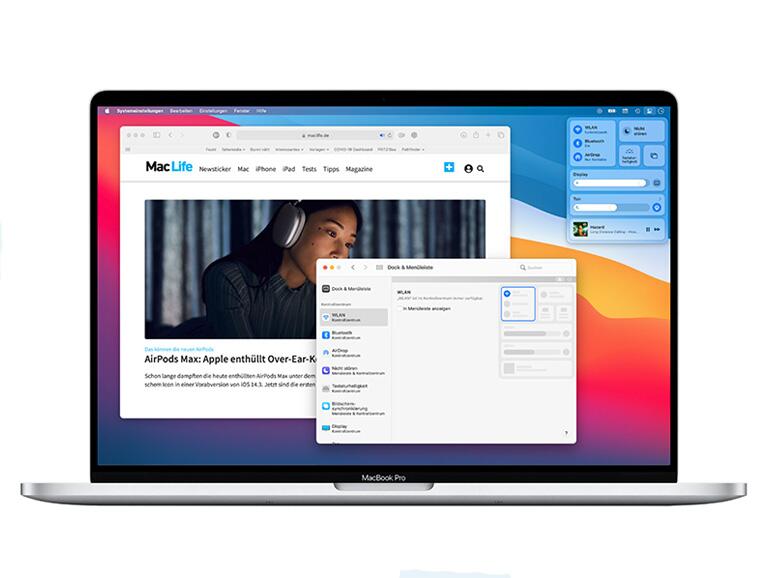 Das Kontrollzentrum ähnelt nun dem auf iPhone und iPad.