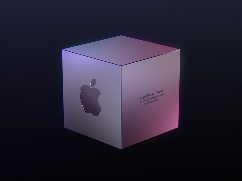 So sieht die begehrte Trophäe aus: Der Apple Design Award.