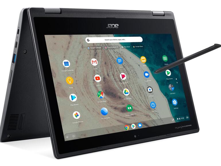 Darf auch mal vom Schreibtisch krachen und hält das Gewicht des Klassenclowns aus: das Acer Chromebook Spin 511.