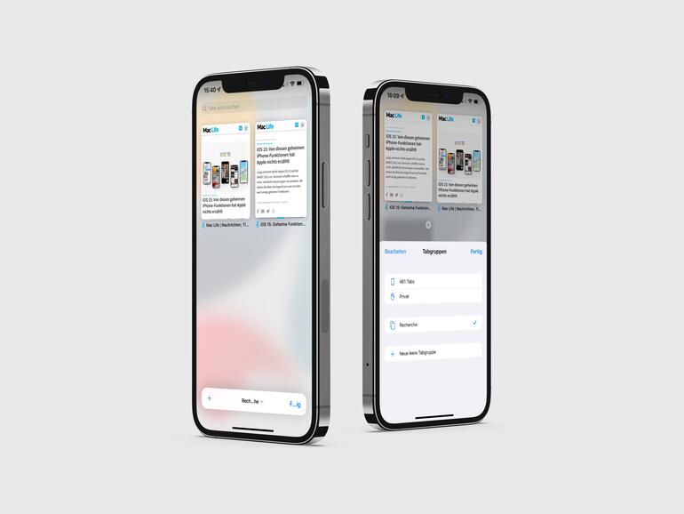 Tabgruppen in iOS 15 erstellen