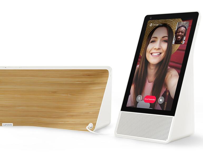 Seitenblick: Google Duo lässt sich als Videotelefon auch mit den Smartdisplays von Lenovo und JBL nutzen.