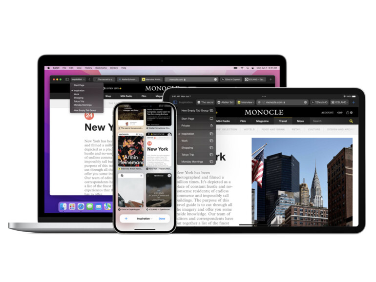 Safari unter iOS 15, iPadOS 15 und macOS Monterey