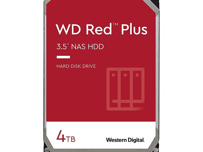 WD Red Plus mit 4 TB oder 6 TB 3,5 Zoll SATA 6 Gbit/s reduziert.
