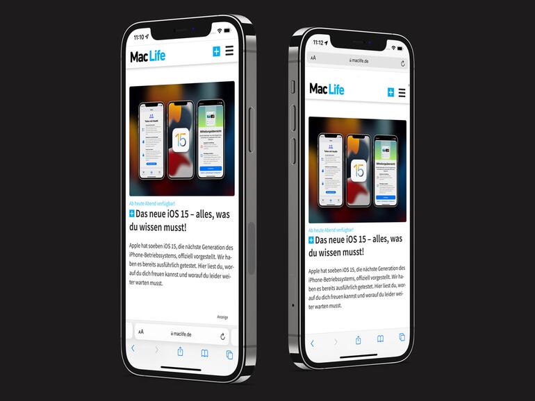Safari erhielt in iOS 15 ein neues Design