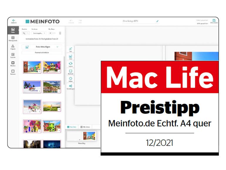 Meinfoto.de Echtfotobuch Testergebnis