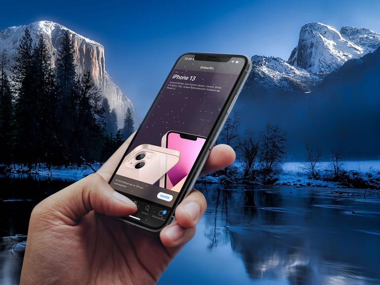 In der Apple-Store-App schneit es bereits